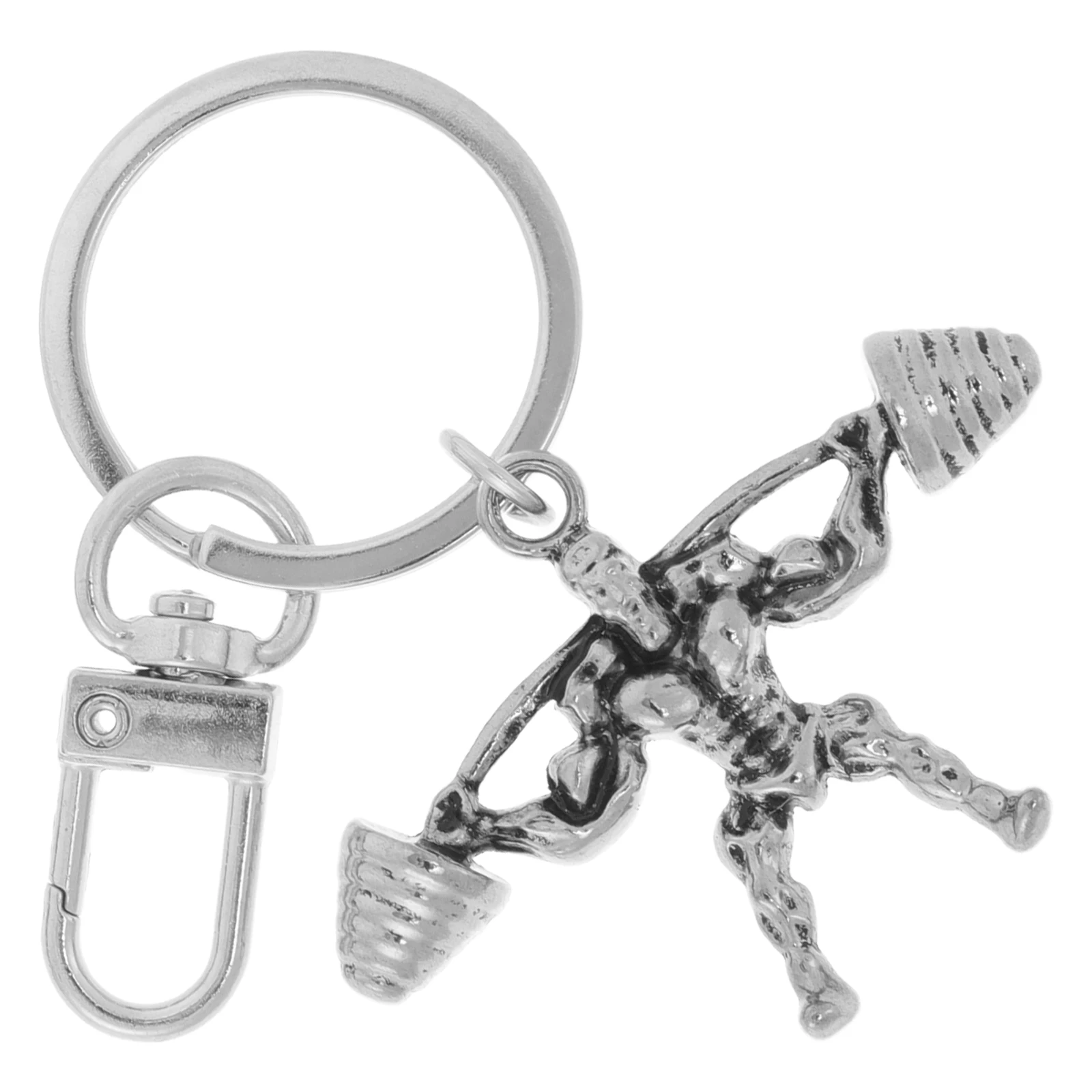 

1Pcs Sports Keychain Metal Fitness Dumbbell Keyring Motivational Decorative Gift Unique Keychain For Gym Lovers Bag Accessory