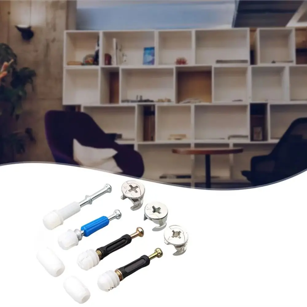 

DIY 3 in 1 Furniture Screw Assembly Kit Sturdy Eccentric Wheel Nut Reinforced Durable Connector Bed