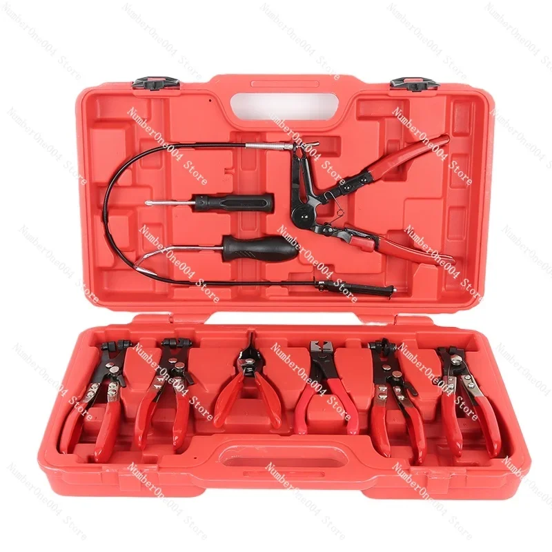 Automotive water pipe  hose bundle clamp Tubing removal pliers Clamp tool can bend straight throat