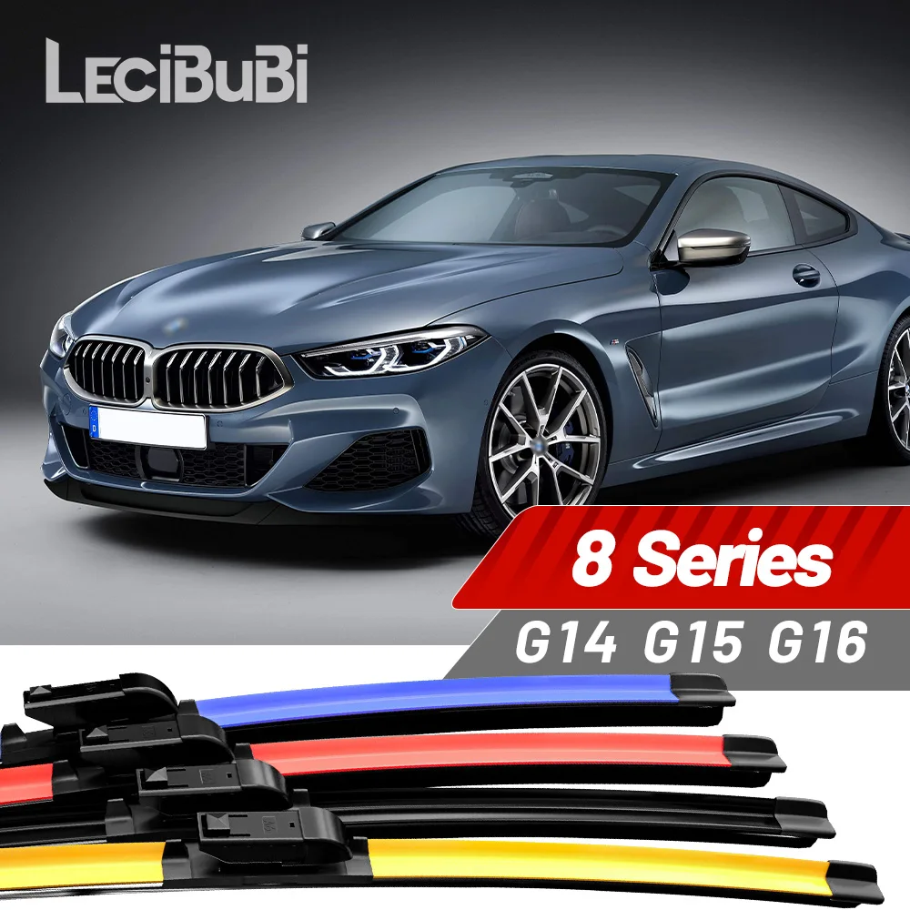2 ชิ้น สำหรับรถยนต์ BMW ซีรีส์ 8 รุ่น G14 G15 G16 ปี 2018-2023 2019 2020 2021 2022 ใบปัดน้ำฝนกระจกหน้ารถ