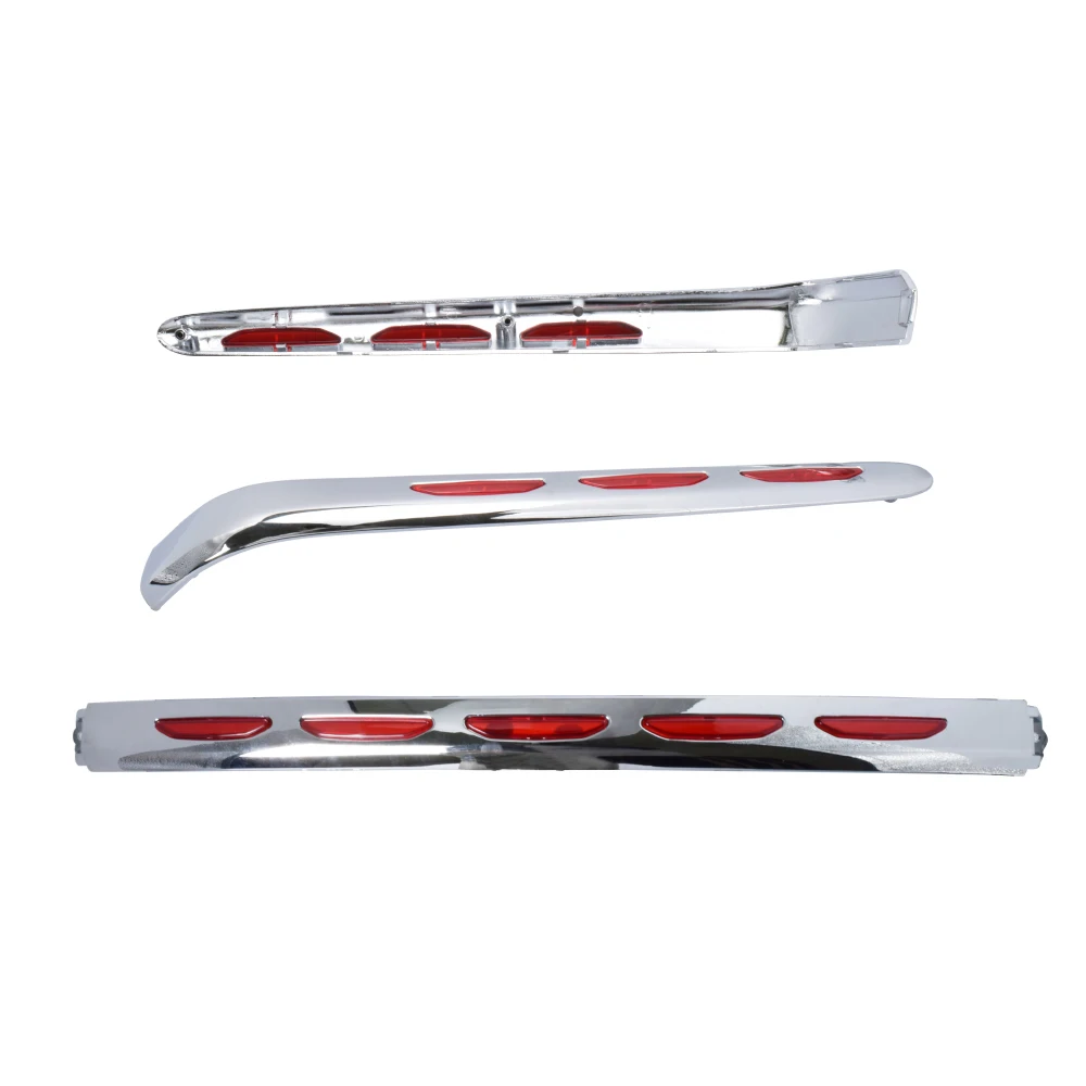 For Honda GL1800 Goldwing 2001 2002 2003 2004 2005 2006 2007 2008 2009 2010 GL1800 Goldwing1800 Motorcycle Lighted Trunk & Saddlebag Molding Chrome With Red Lens