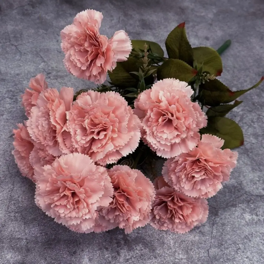 

Artificial Flower 13 Head Artificial Carnations Bouquet Bridal Bouquet Carnations Real Touch Fake Flowers Wedding Party Decor