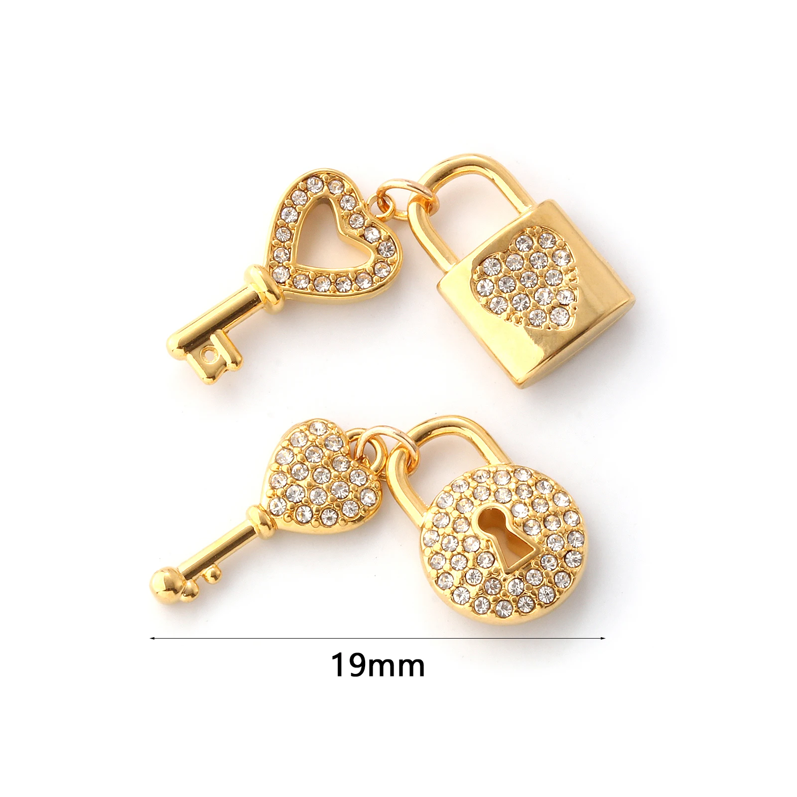 1 cerradura y llave de corazón - Bar Cart Gold reseña y precio