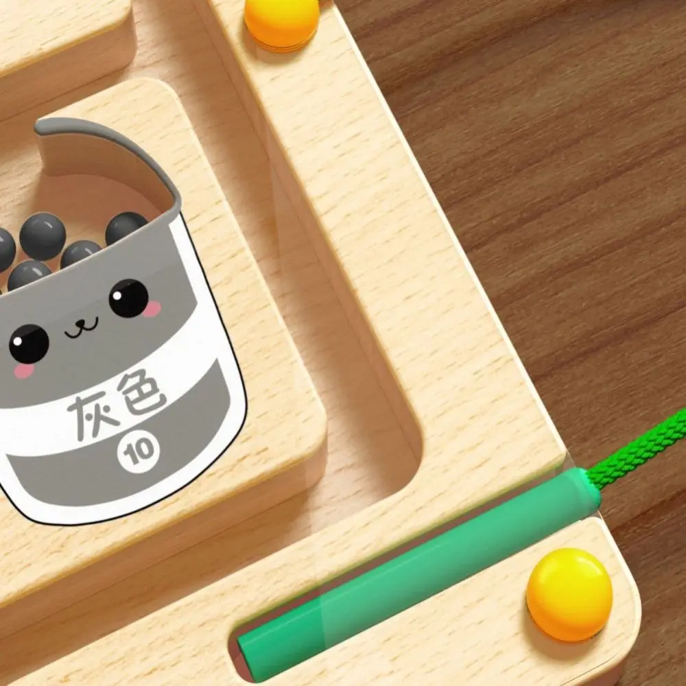 Drewniane Magnetyczne Kolorowe Gry Pozycjonujące Zabawki Treningowe Koncentracji Montessori Edukacyjne