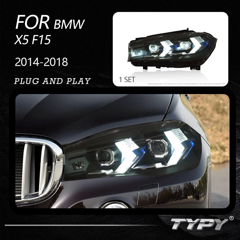 TYPY Dynamic Signal Head Lamp Automotive Accessories Upgrade Modified New LED For BMW X5 F15 2014-2018 Headlights