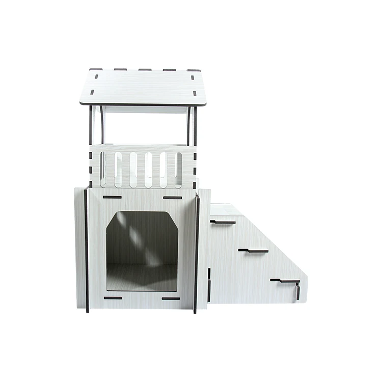 

Collapsible Folding knocked-down Wooden Dog Cat Pet House For Small Animals