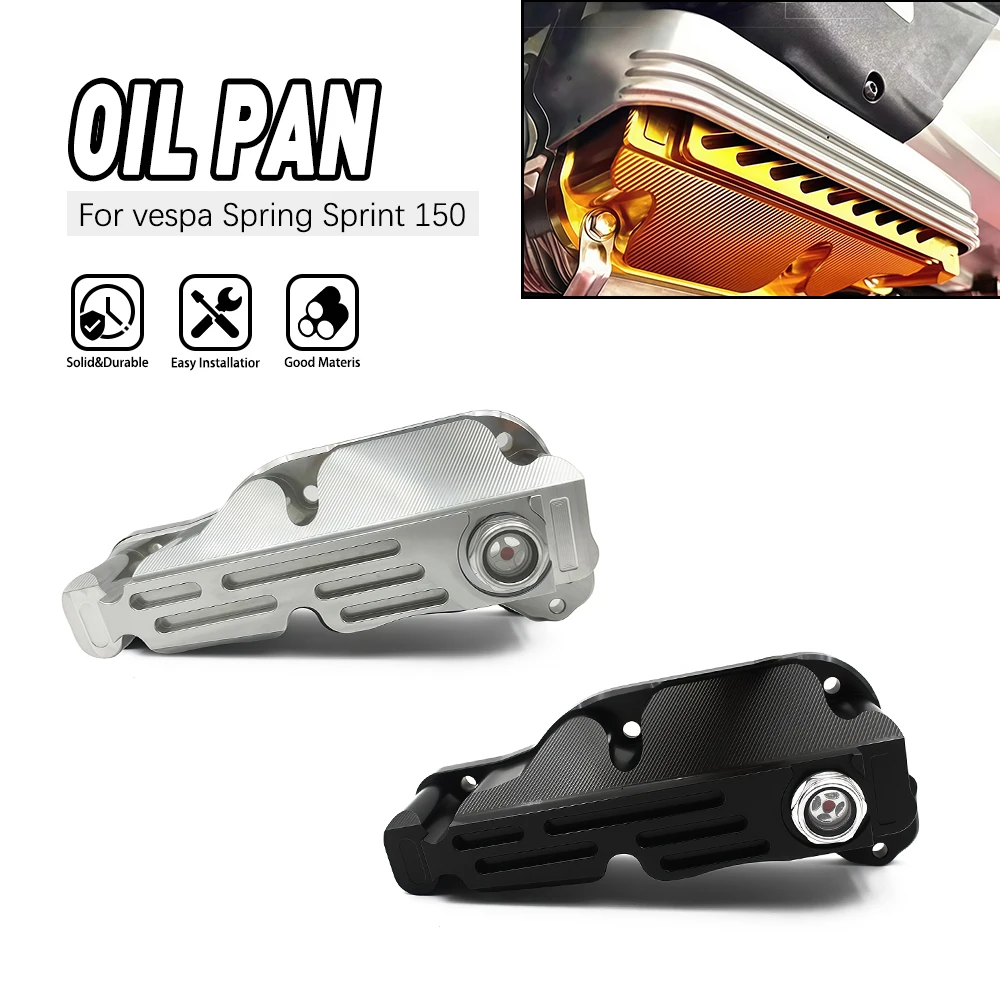 

Replacement Oil Pan For Vespa Primavera Sprint 150 Aluminum Black Silver Engine Sump Bottom Pot Motorcycle Accessories