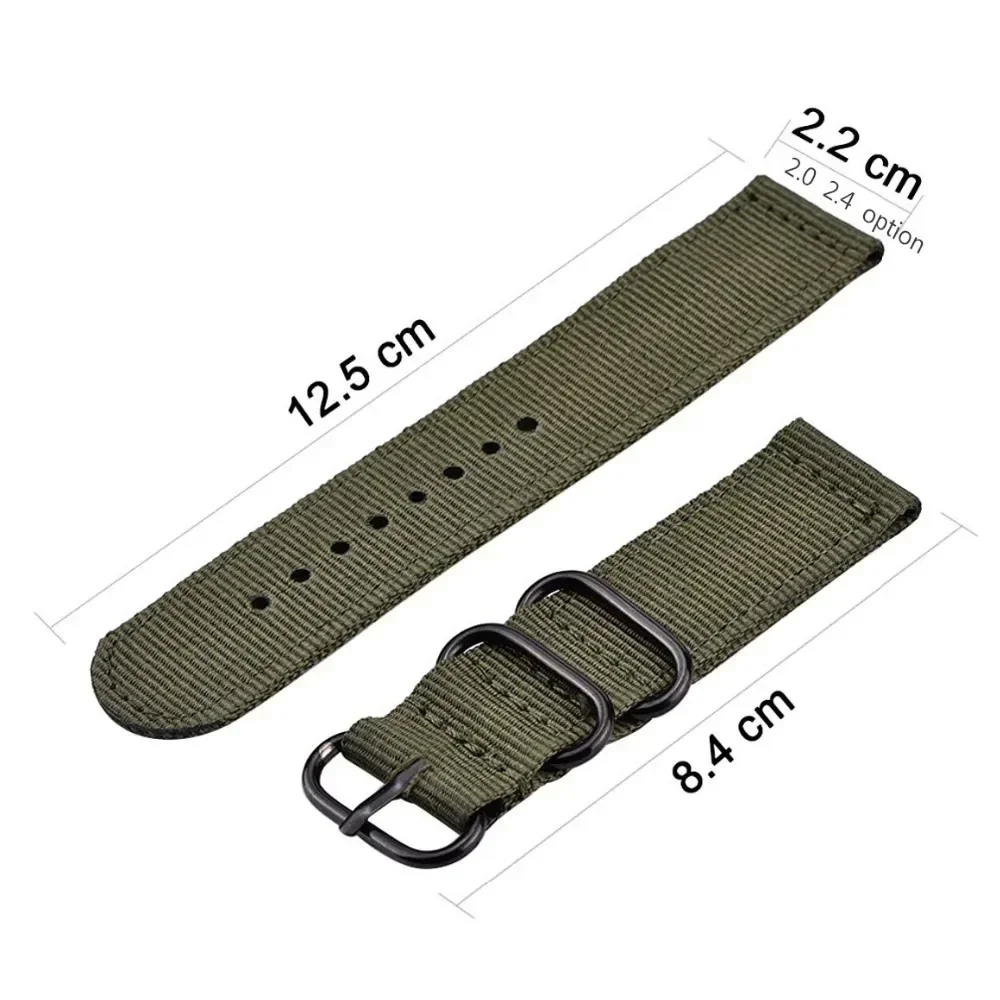 18/20/22/24mm Fabric Nylon Band for Samsung Galaxy Watch 7 6 5 4/6 Classic/5Pro Sport Loop Strap for Xiaomi Redmi 3 Active/Lite