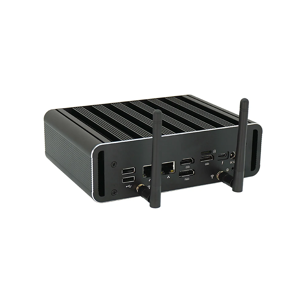 Newest Nettop Mini PC Barebone N100 Quad Core DDR5 4800MHz M.2 NVMe Dual Lan 2 Com USB-C 4K Display With SIM 4G/5G Mini PC N100