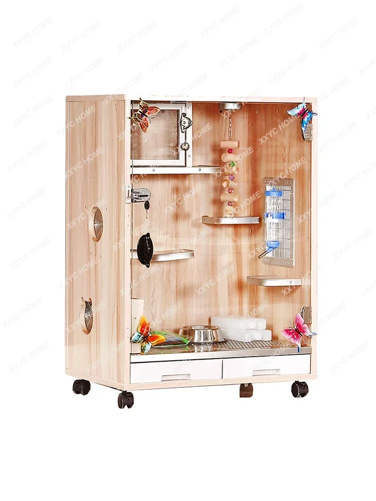 Totoro Cage Solid Wood Totoro Cabinet Cage Oversized Totoro Special Air Conditioning Villa Pet Ice Mat