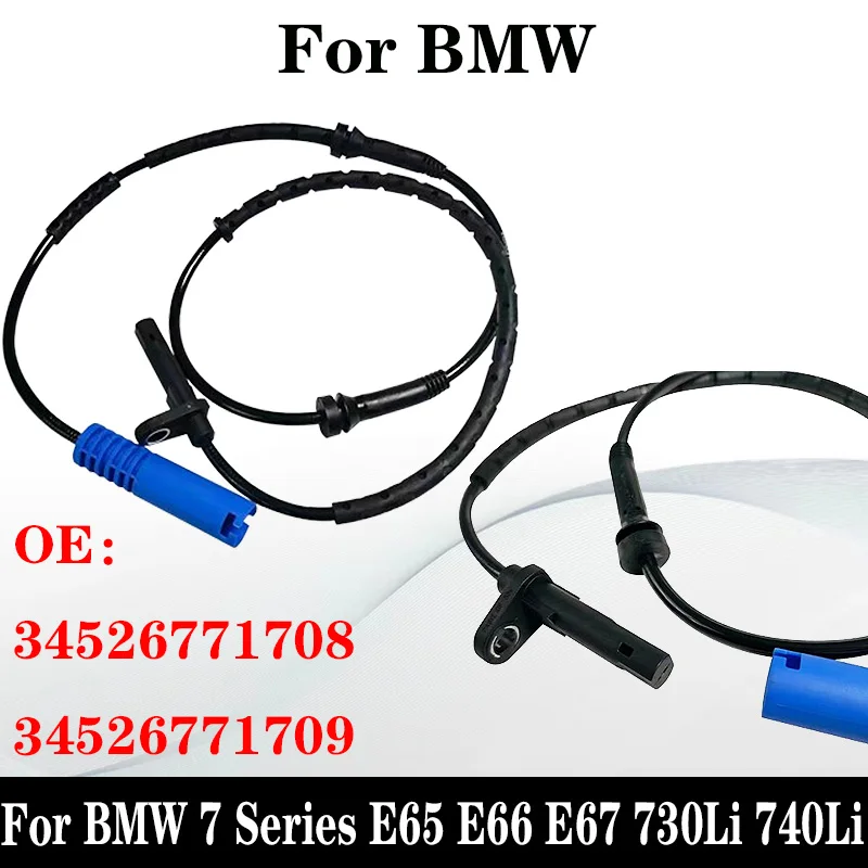 For BMW 7 Series E65 E66 E67 730Li 740Li Front Rear Left Right Wheel ABS Sensor 34526771709 34526771708