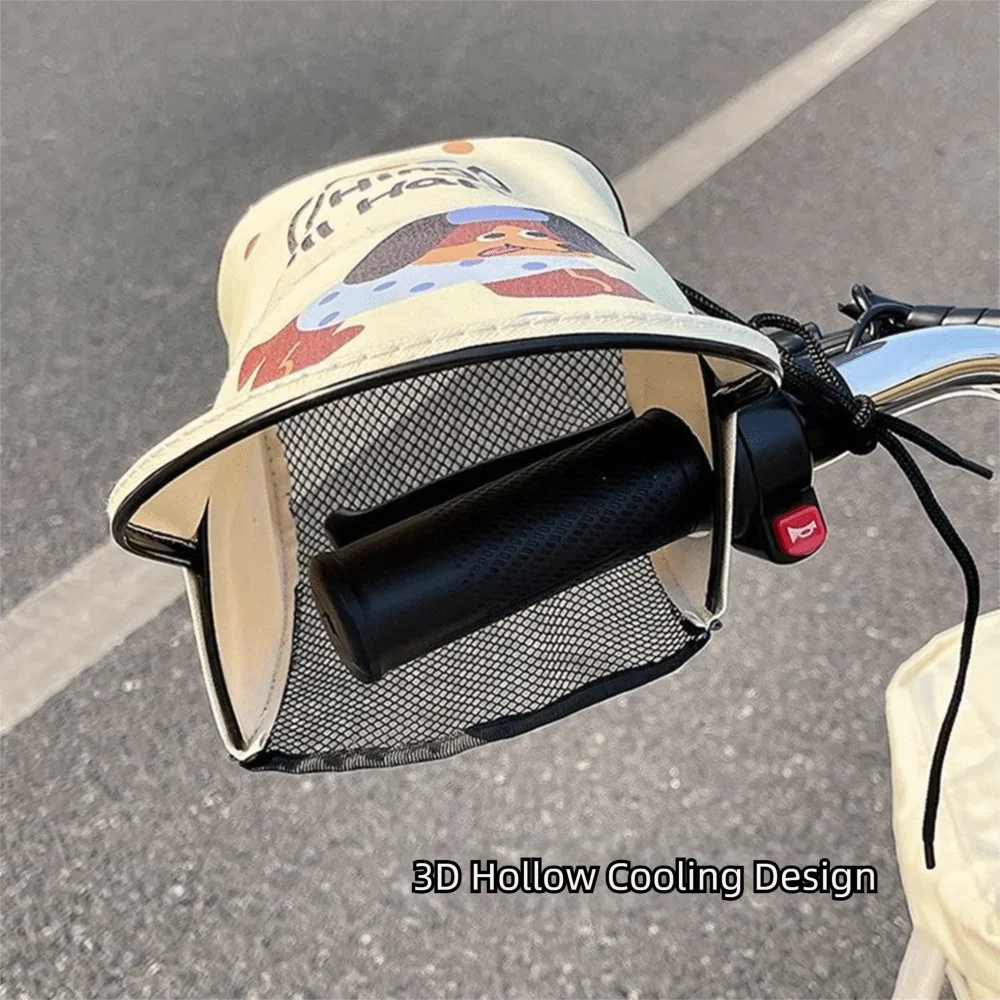 

3D Design Motorcycle Handlebar Gloves Breathable Sun Protection Electric Vehicle Grip Muffs Comfortable Easy To Install