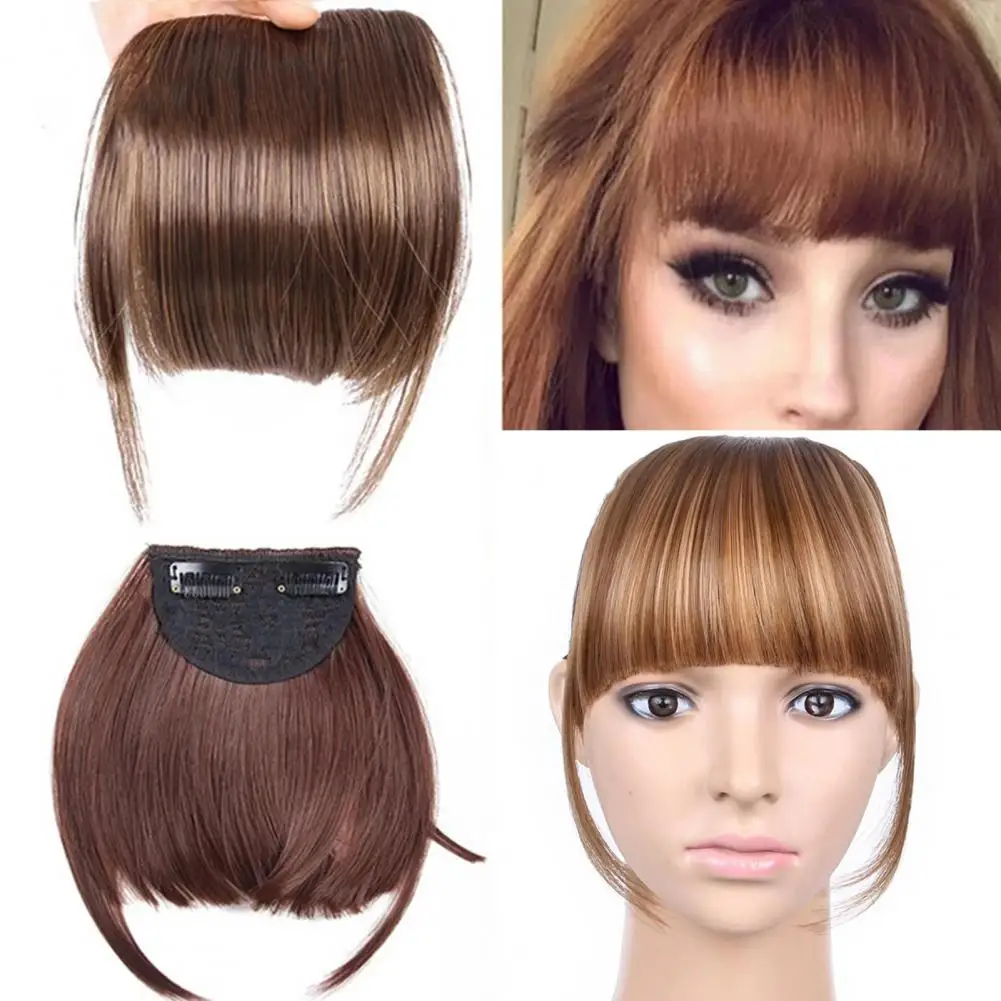 Fake Hair Bangs Fashion Seamless Faux Hair Bangs Elegant Women Front Fringe Air Bangs Modeling Supply