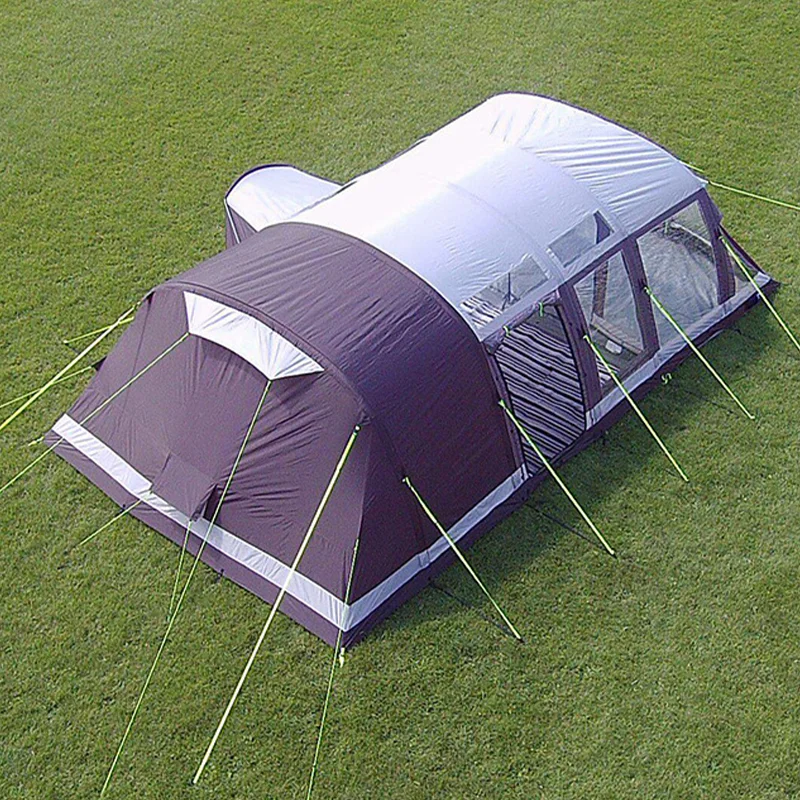 

Family Camping Oxford Inflatable Tent 5-8 Person Waterproof Double Layer Four-season Portable Quick Setup Tunnel Tent