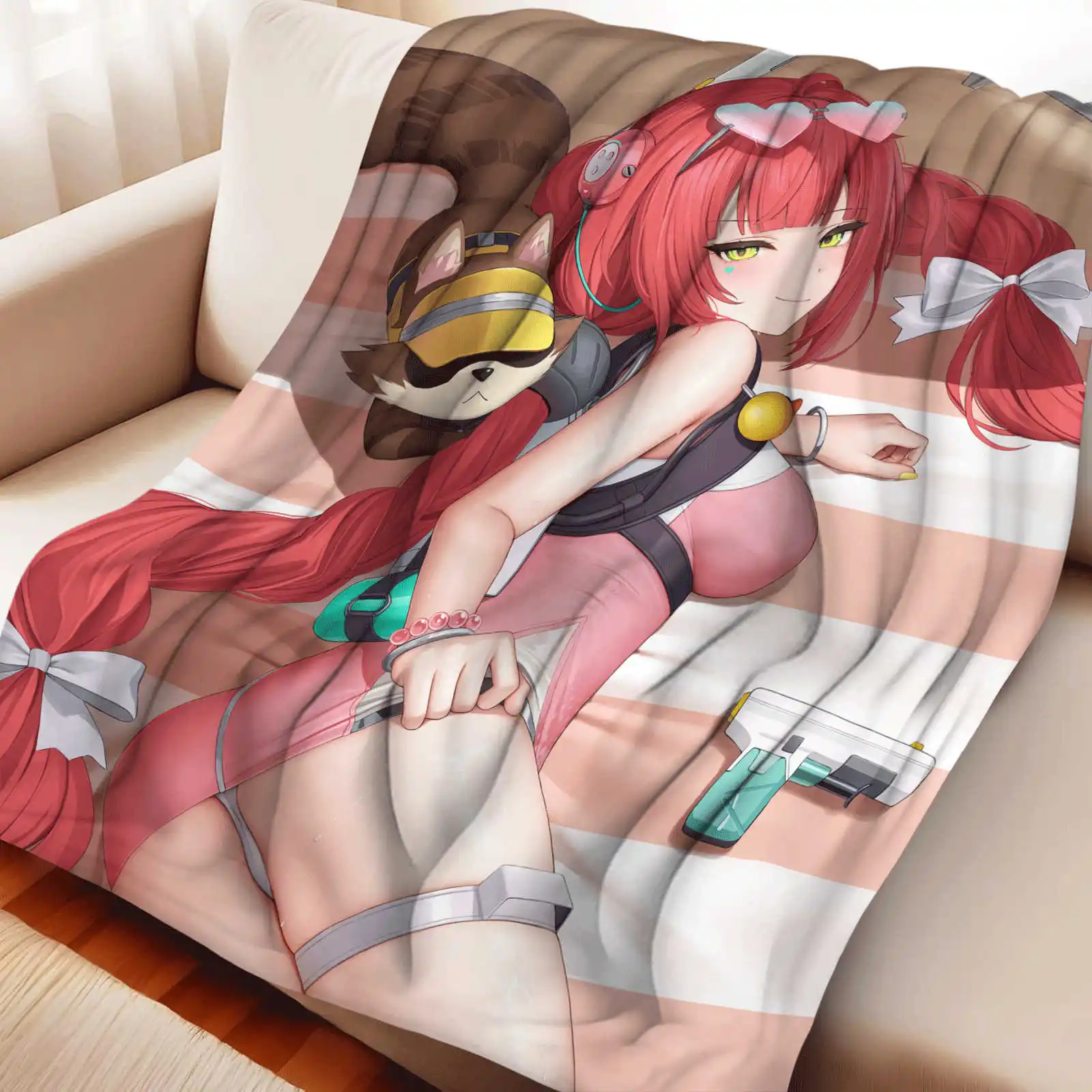 

Zenless Zone Zero Ukinami Yuzuha Flannel Blanket Flannel Blanket Throw Comfortable Blanket for Beds Sofa Home Bedroom