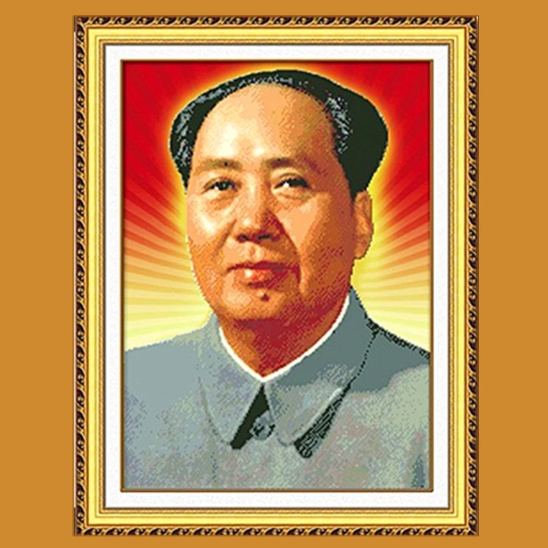 

5D Precision Printing Cross Stitch Mao Zedong Portrait Embroidery Kit Self-Embroidery Character Design Simple Head Portrait