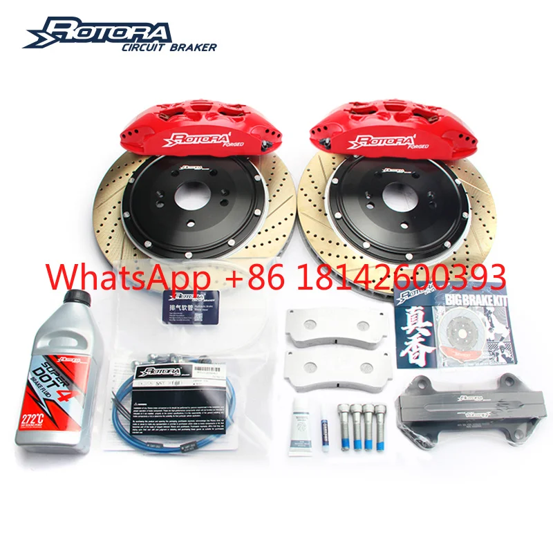 8 Piston OEM High Quality Racing Big Brake Caliper Kit 380mm Rear 4 Pot Brake System for Compact Sports Cars