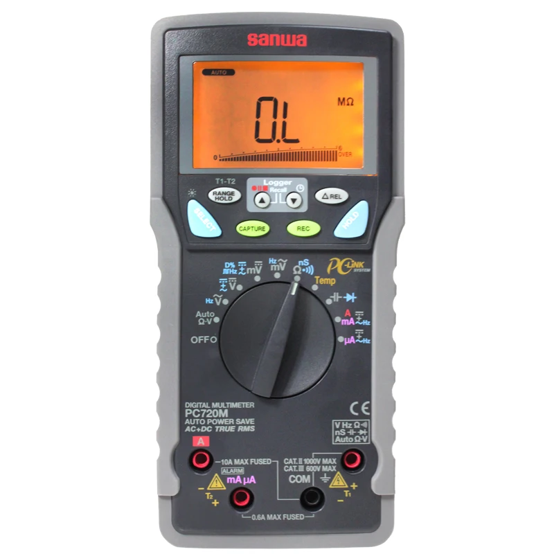 Japan sanwa PC720M High Accuracy/High Resolution Digital Multimeter;87,382 points data logging in built-in memory/PC connection