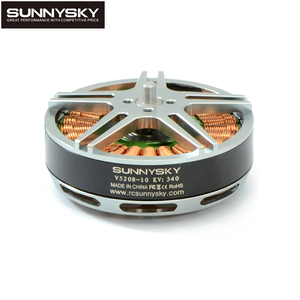 SUNNYSKY – moteur sans balais V5208 KV340 4-6S, 880W, 4.0mm, pour Drone RC à ailes fixes, avion, jouet