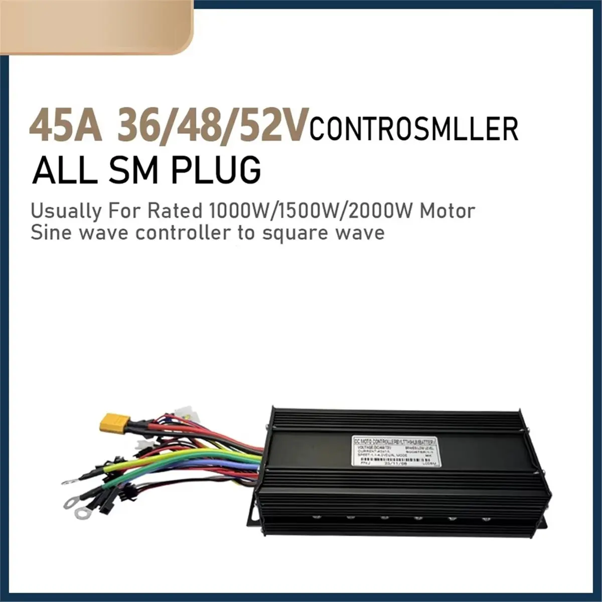 

(ABYM) Electric Bicycle 45A Three-Mode SineWave Controller with LCD UKC1 Display for Wheel Hub Motor 1000W-2000W