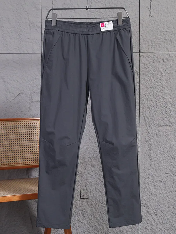 Anti-splashing and wear-resistant, men's outdoor quick-drying and breathable elastic waist casual pants in summer