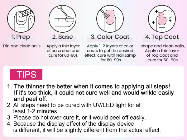 9ml CANNI TPO-FREI HEMA-FREI Sommer-Nagellack-Set 6 Stück Langanhaltender Hochpigmentierter Gel-Lack Abziehbarer UV-LED Multi-Farben-Set – Detail 7
