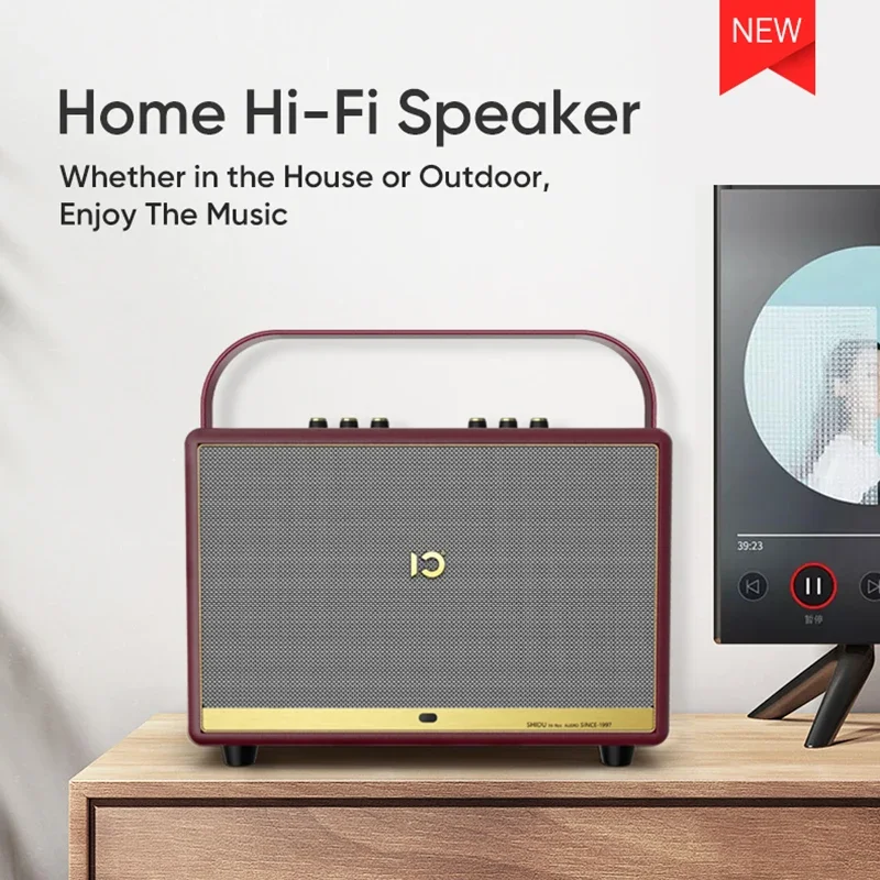 Shidu T20 Portable 100w Bigbass Karaoke Pa Amplifier Hifi Home Theater System Speaker Support Live Streaming