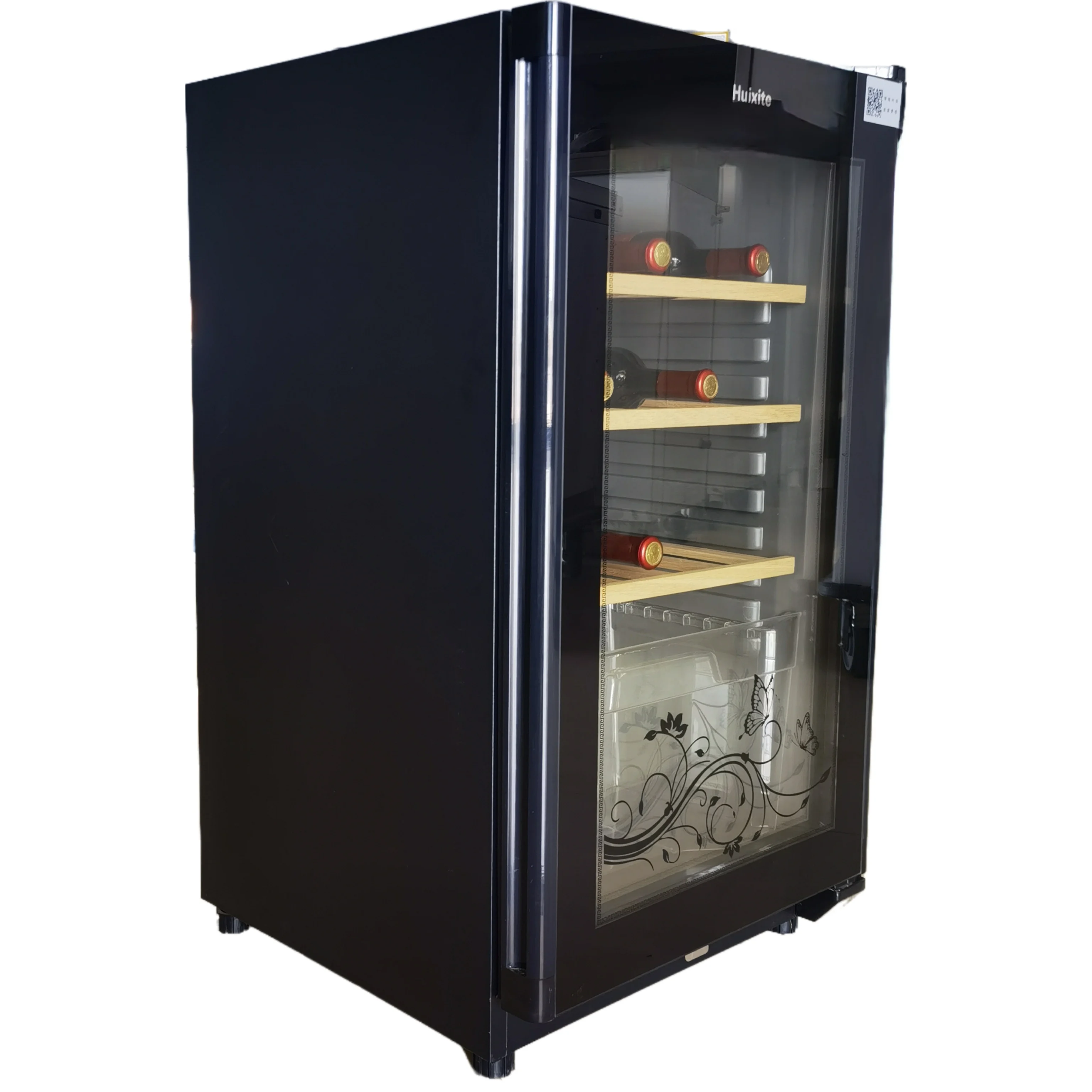 

Прозрачный винный шкаф высотой 112,5 см, небольшой коммерческий и бытовой шкаф для хранения свежести, витрина для красного вина, ледяной бар, холодильник