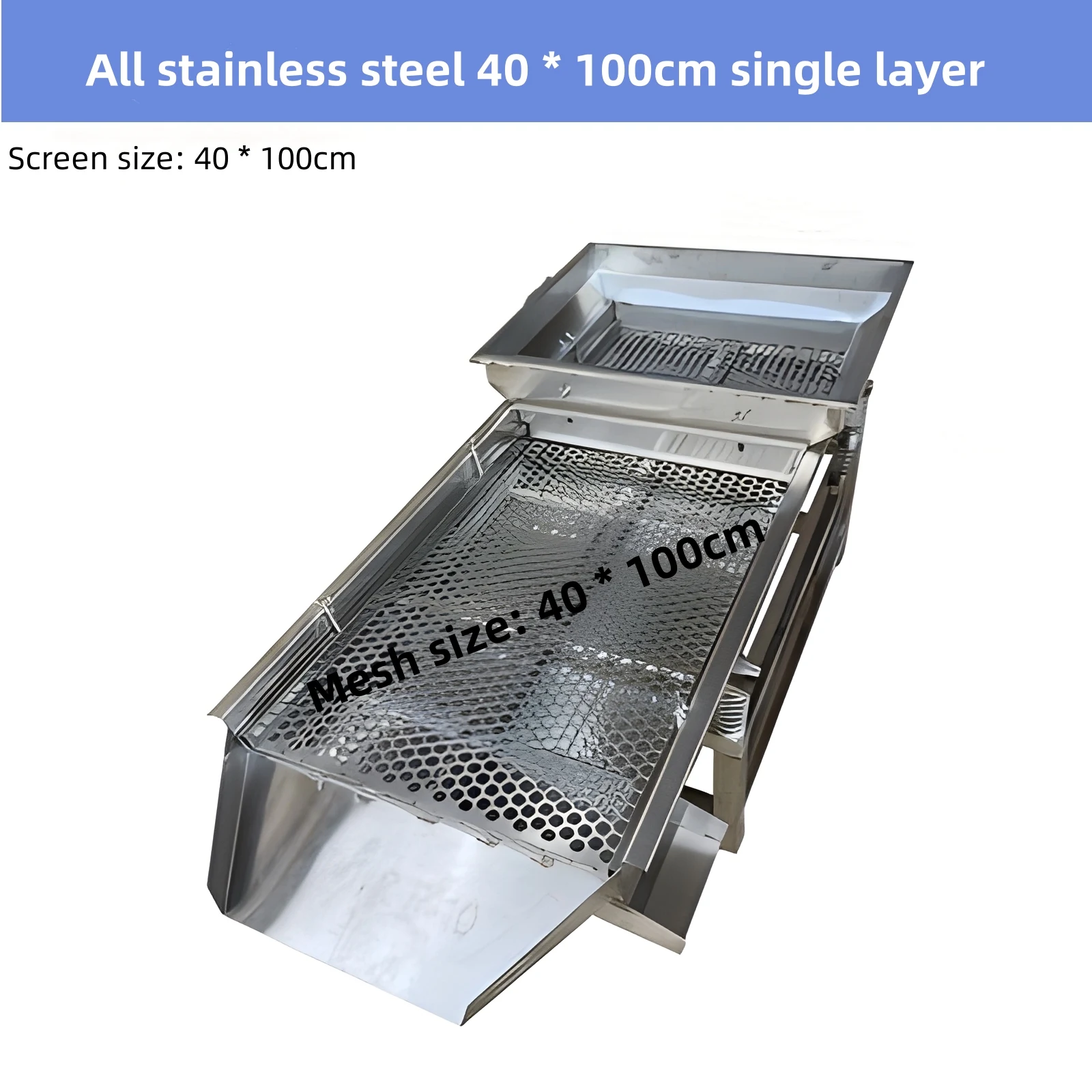 40 * 100cm vibrating screen electric screen screening machine linear screen stainless steel screen machine