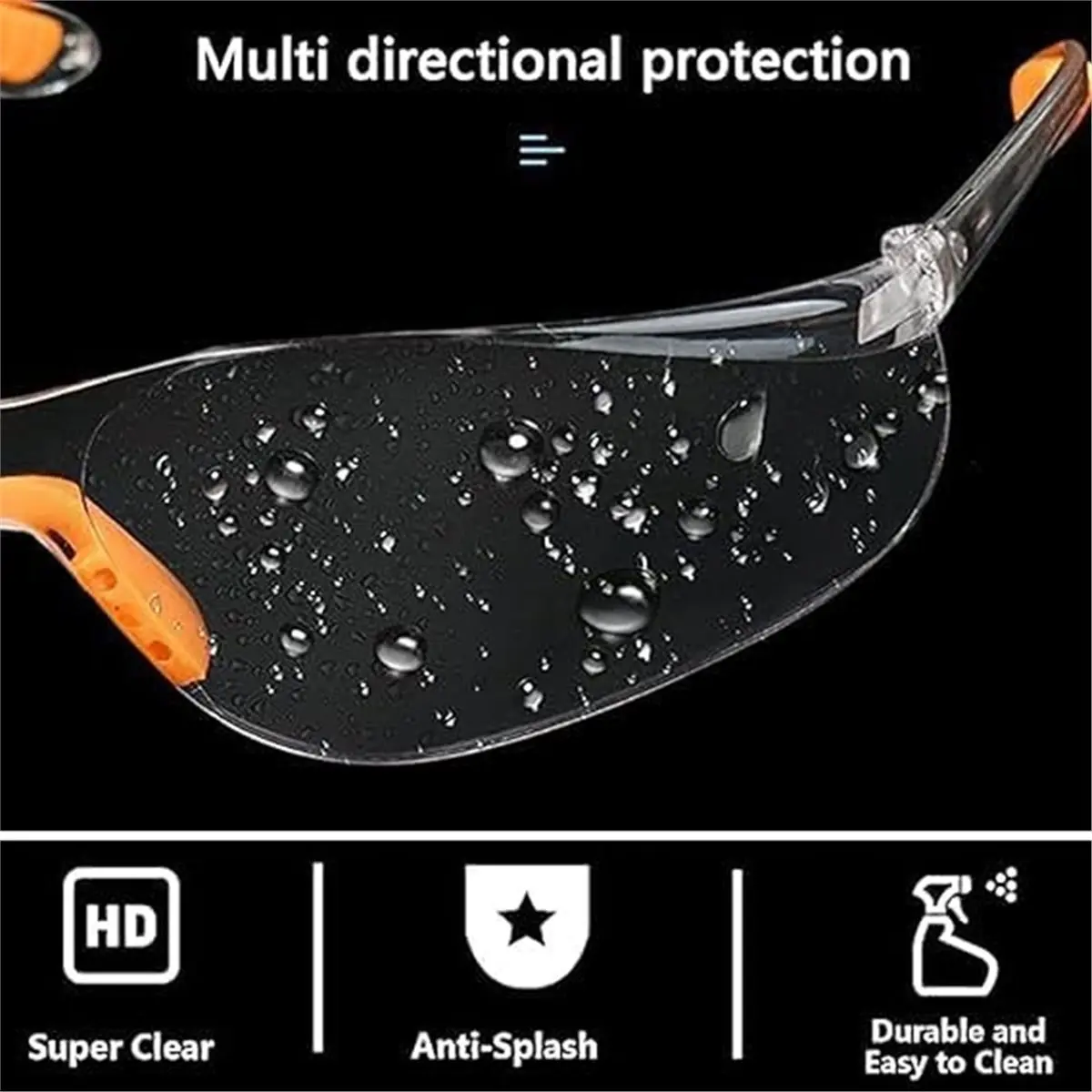 Doings Safety Glasses for Work & Lab, Protective Chemistry Laboratory Goggles,Comfortable Serviceable Impact-Resistant 20 Pack