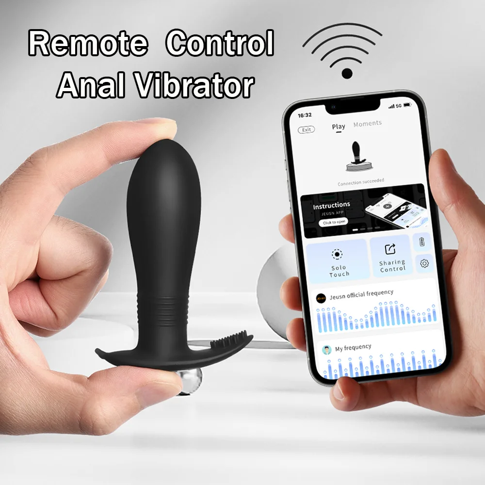 

App Remote Control Anal Vibrator, Wireless Rechargeable Silicone Anal Plug, Quiet, Multiple Vibration Modes for Couples