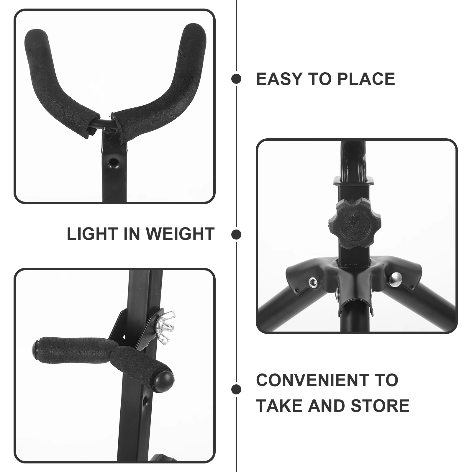 

Saxophone Stand Instrument Holder Accessories Alto Tenor Rack Small Music Portable