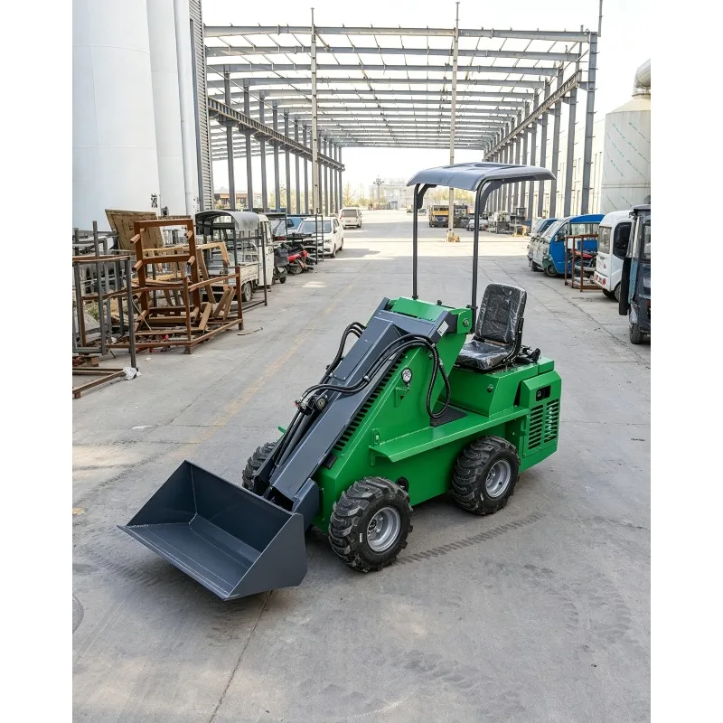 Mini Skid Steer Loader Diesel Skid Steer Loader Compact Skid Steer Loader 2 Ton Breaker For Construction 1 Year Warranty