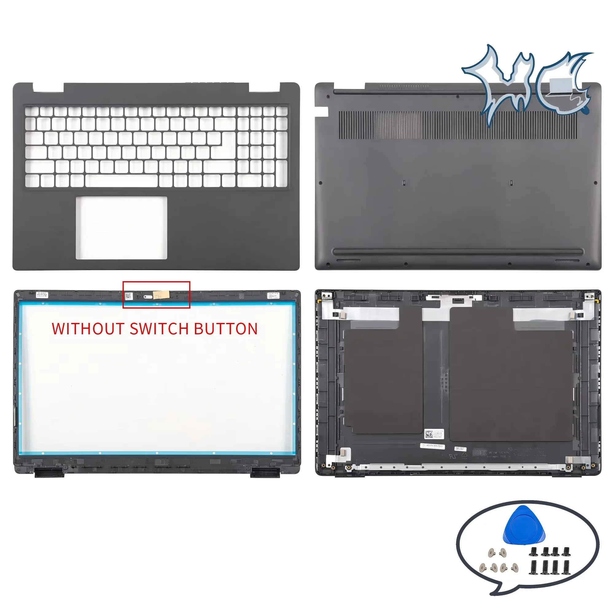 

NEW Case For Latitude 3520 15 E3520 Laptop LCD Back Cover Top Case Front Bezel Palmrest Button Case Hinges