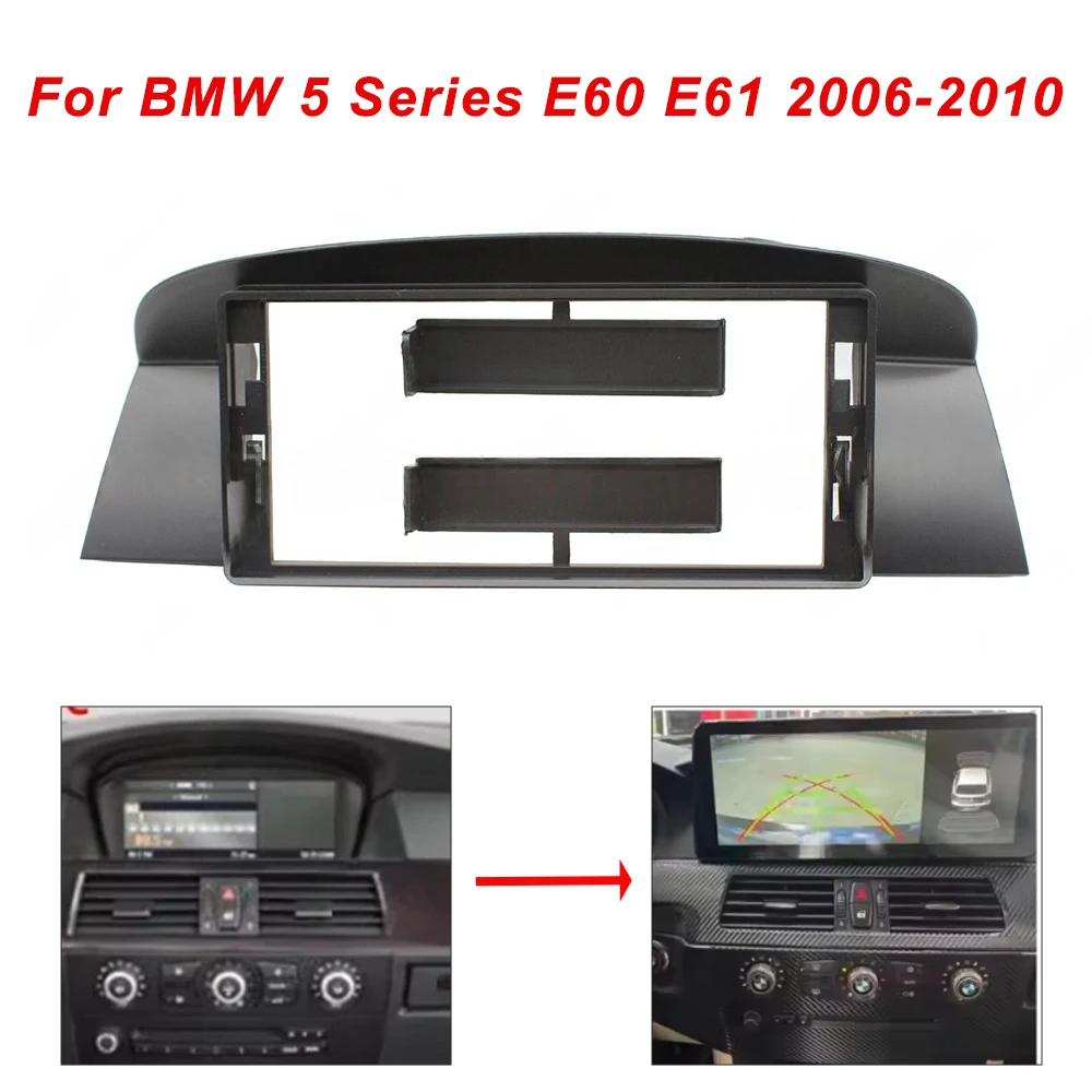 

12,3-дюймовый автомобильный рамочный адаптер для фасции Canbus Box Android, комплект монтажной панели для BMW 5 серии E60 2006-2010