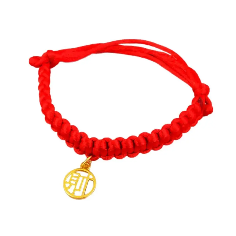 

Traditional Red Rope Braided Cat Collar Chinese Style Lucky Bless Cat Weave Necklace Adjustable Fortune Bell Cat Collar Party