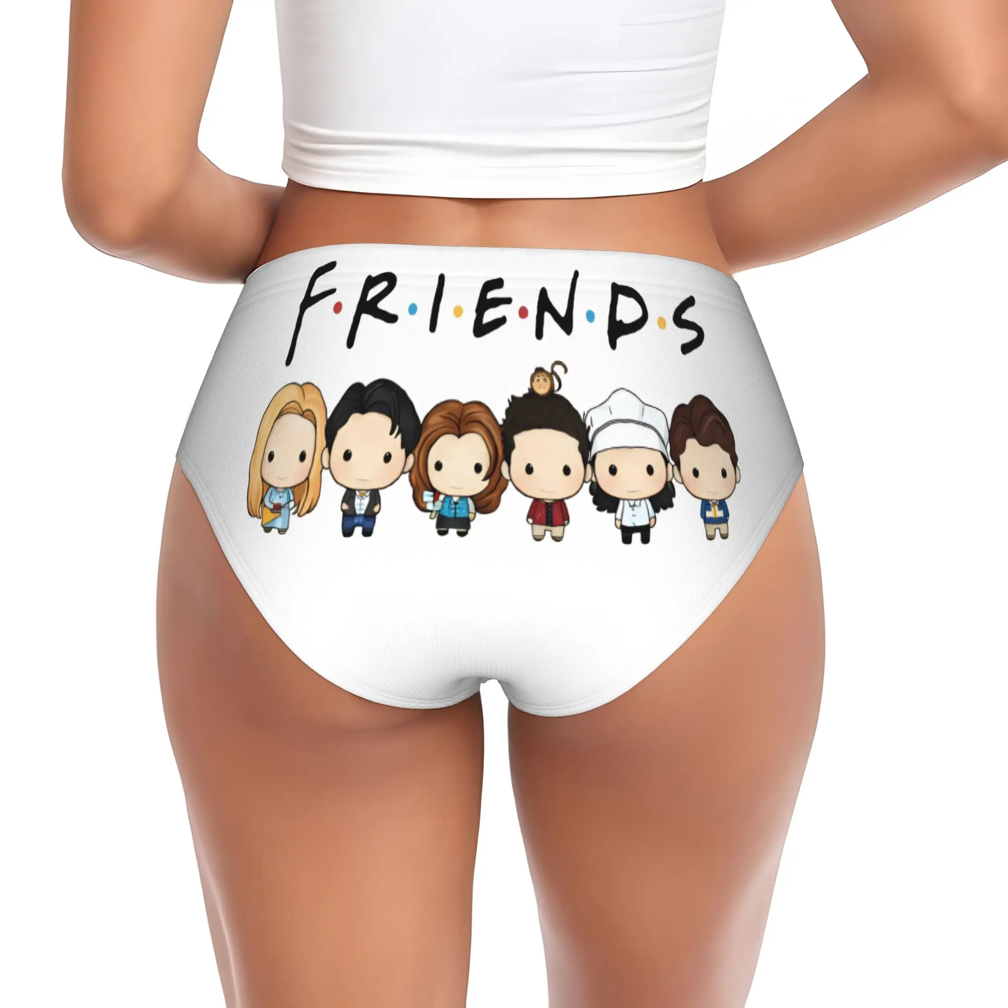 Custom Funny TV Show Friends Briefs Underwear Women's Comfortable Stretch  Panties