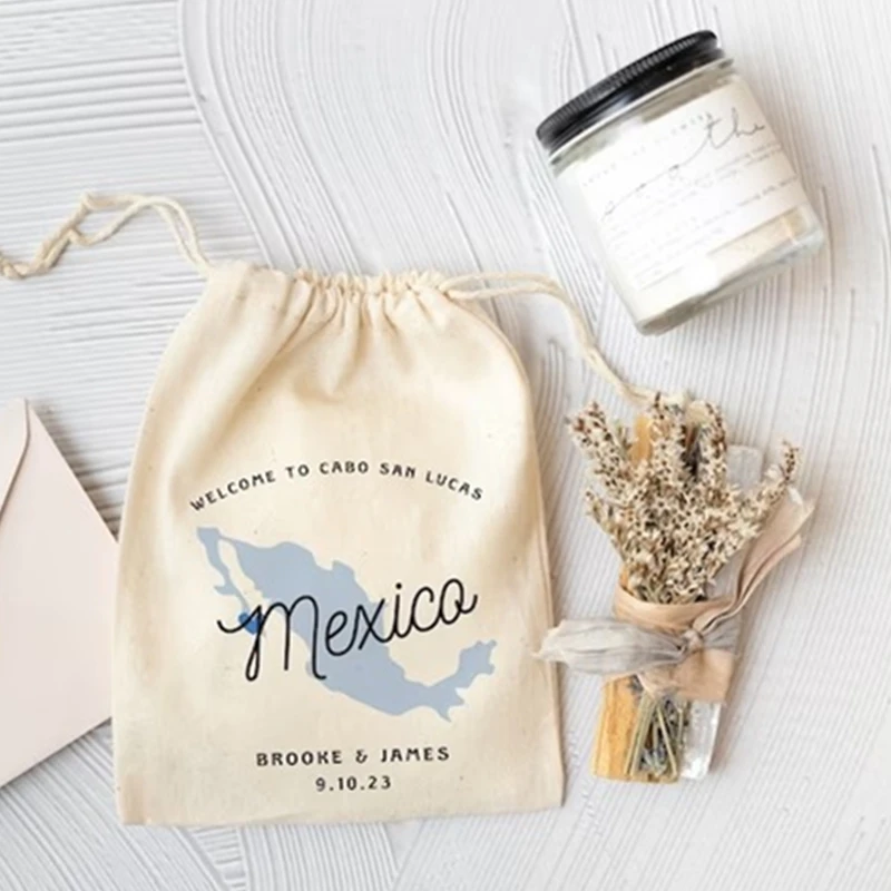 Destination Wedding Favors - Cancun Wedding Bag - Mexico Wedding - Wedding Favor Bag - Cabo Wedding Favor Bag - Puerto Vallarta