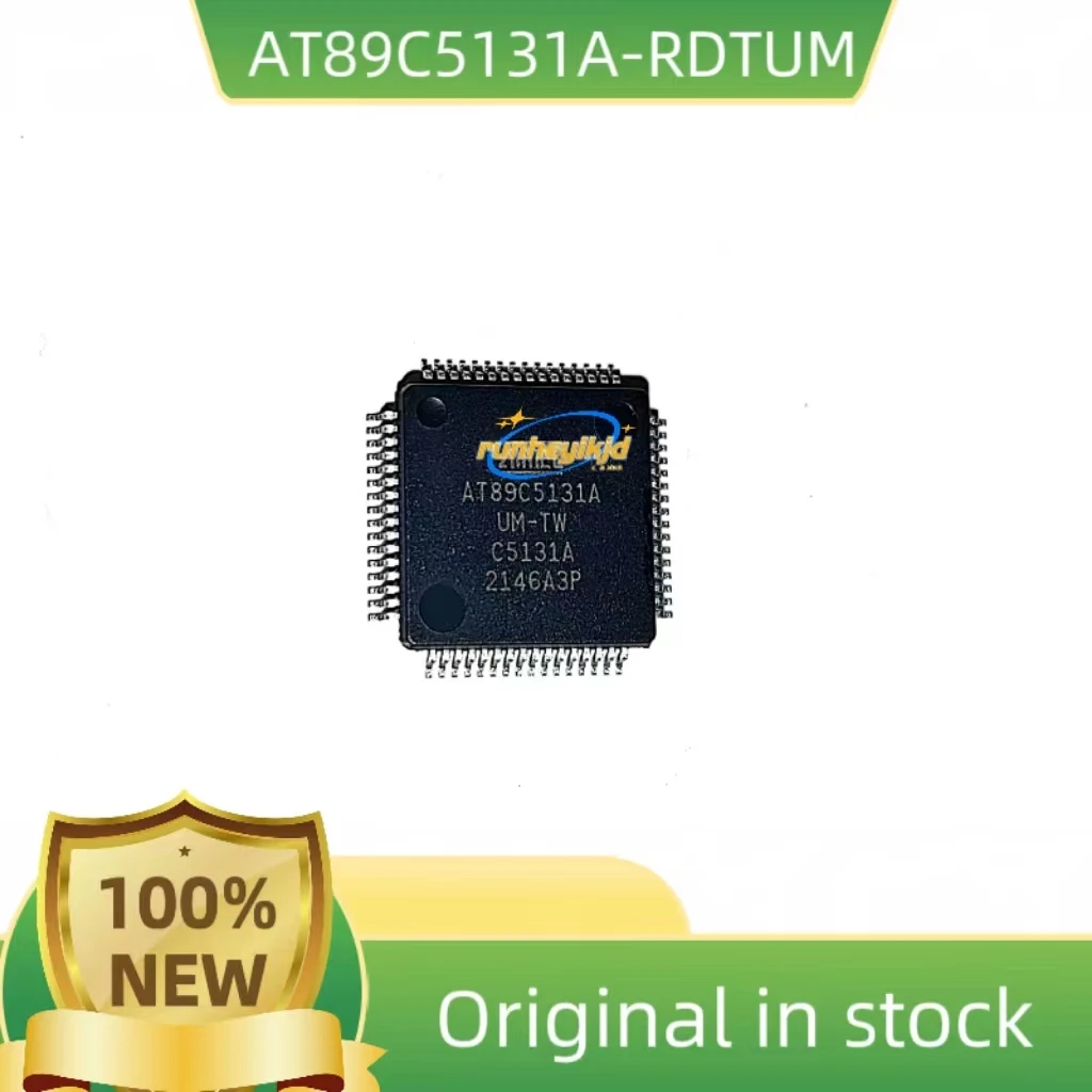 

2PCS 100% NEW Original AT89C5131A-RDTUM 89C5131A-UM AT89C5131A AT89C5131 IC MCU 8BIT 32KB FLASH 64VQFP