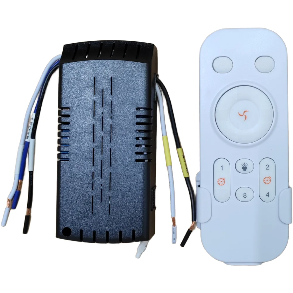 3 Adjustable Remote Control For Ceiling Fan Light 90-265V Wireless Timer Controller With High Medium Low Settings Black White