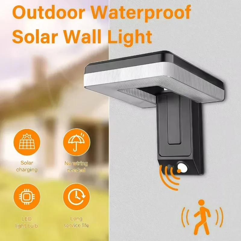 في الهواء الطلق الشمسية الجدار الخفيفة LED 3 طرق الإضاءة تصميم قابل للطي مقاوم للماء محس حركة مصباح الشارع حديقة مسار ساحة الإضاءة