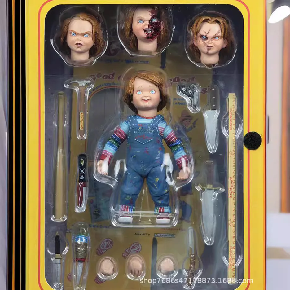 Movie Child's Play Chucky Joint mobility Action Figures PVC Model Statue Desk Decor Toys doll Collection Gifts Boxed