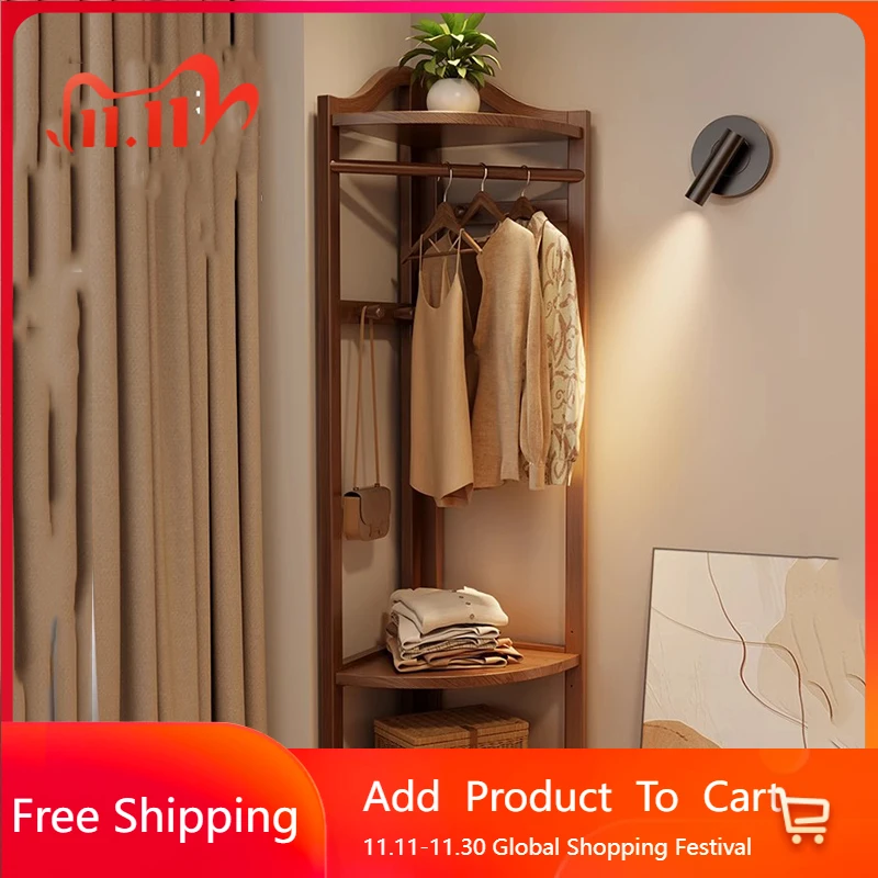 

Floor Wooden Coat Racks Cheap Standing Storage Organizer Luxury Open Living Room Coat Racks Modern Perchero Trendy Furniture