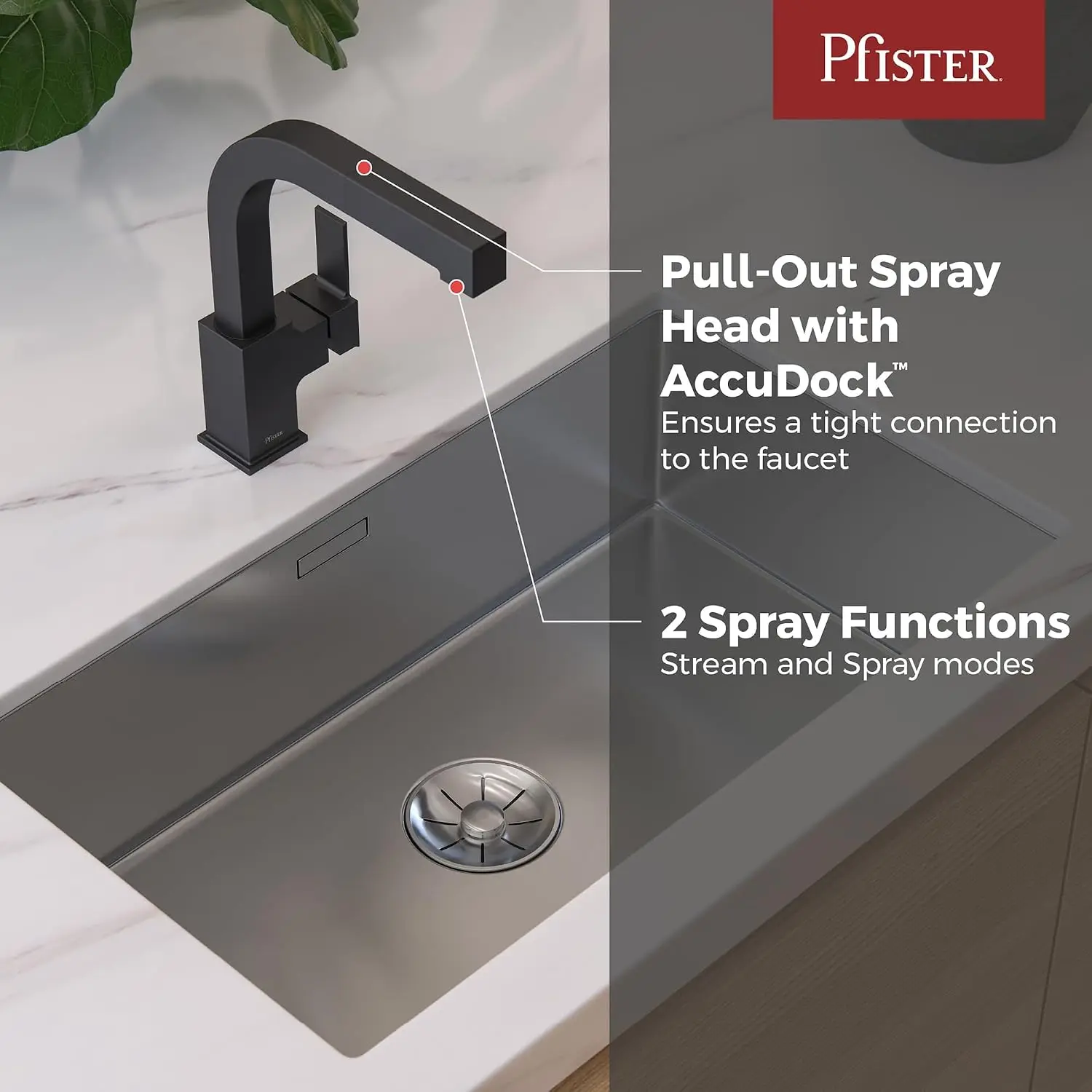 Single Handle Kitchen Faucet with Pull Out Sprayer, High Arc Matte Black Sink Faucet, 1.8 GPM Flow Rate, 1 or 3 Hole Installation