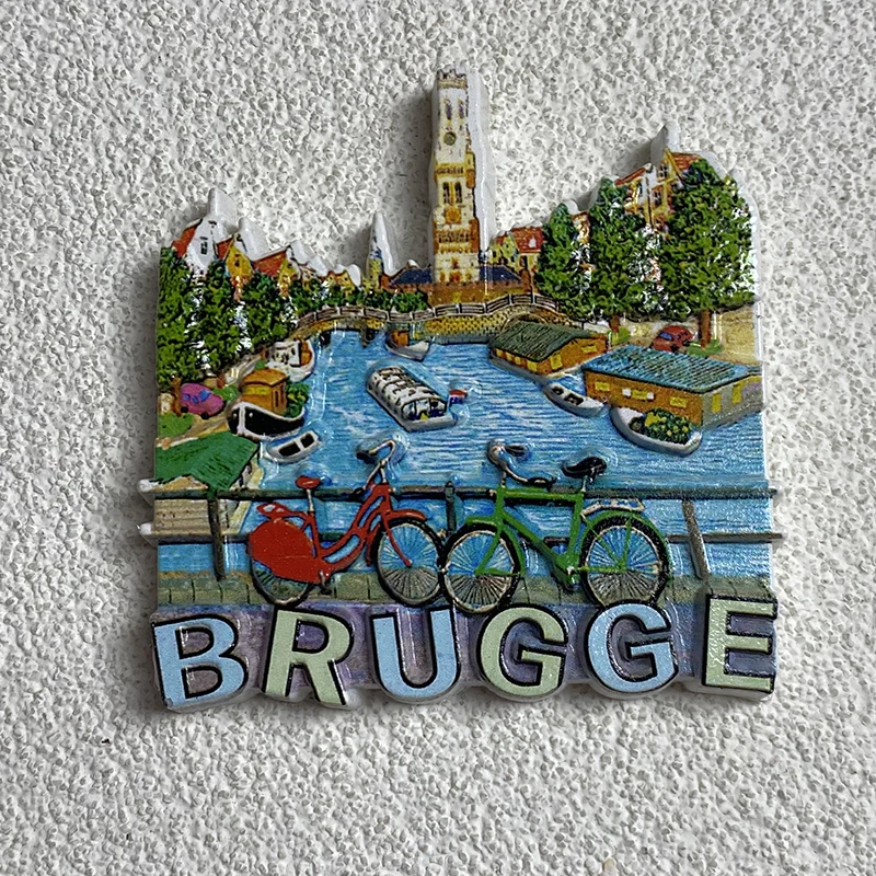 Belgium Bruges tourist souvenirs Home decoration 3D stereo refrigerator sticker collection of arts and crafts gifts