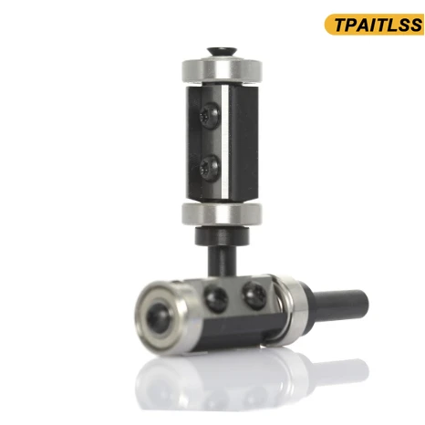 

Heavy Duty Carbides Insert Flush Trim Router Bit Top&Bottom Bearing with Coating 8mm Shank for Woodwork Trimming Dropship