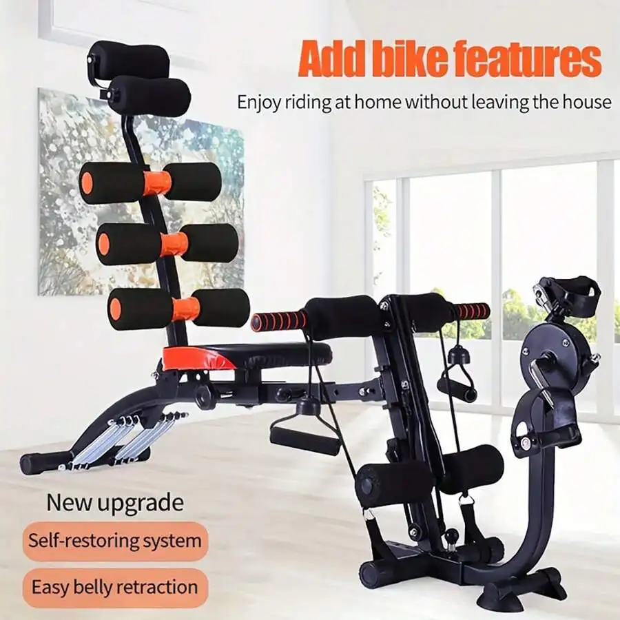 Multi-Functional Segmented Fitness Machine, Adjustable Headrest, Exercise Equipment, Adjustable Abdominal Exercise Sit-Up Machin