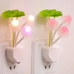Floral Sensor LED abajur infantil European Plug Dreambed Illumination Mushroom Night Light Home Decor Romantic