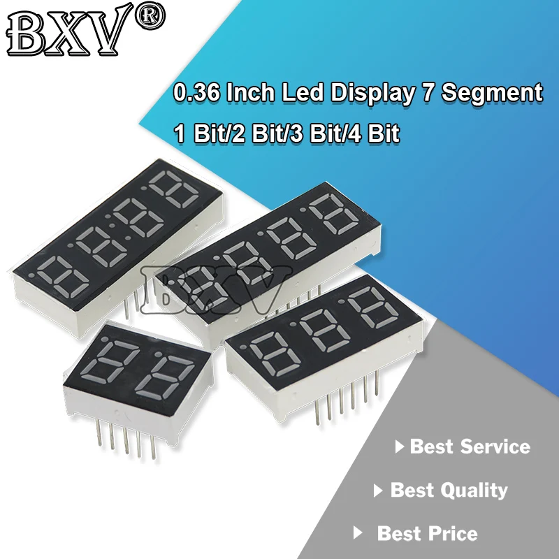 شاشة ليد رقمية حمراء ، كاثود مشترك ، أنود ، 7 شرائح ، 1 بت ، 2 بت ، 3 بت ، 4 بت ، أنبوب رقمي ، ، ، مليون بوصة ، جديد ، 5