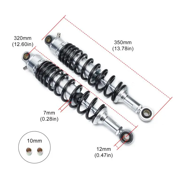 RFY 7mm spring 320mm 330mm 340mm 350mmm 360mm Motorcycle Shock Absorber Suspension for honda yamaha suzuki